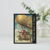Vintager Weihnachtsblitz - Postkarte (Stehend Vorderseite)