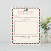 Vintager Weihnachtsbrief an den Weihnachtsmann (Stehend Vorderseite)