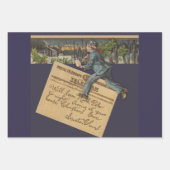 Vintager Weihnachtsbrief Geschenkpapier Set (Vorderseite)