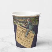 Vintager Weihnachtsbrief Pappbecher (Rückseite)