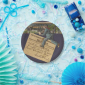 Vintager Weihnachtsbrief Pappteller (Party)