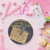 Vintager Weihnachtsbrief Pappteller (Party)