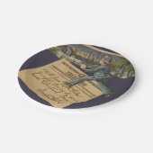 Vintager Weihnachtsbrief Pappteller (Schrägansicht)