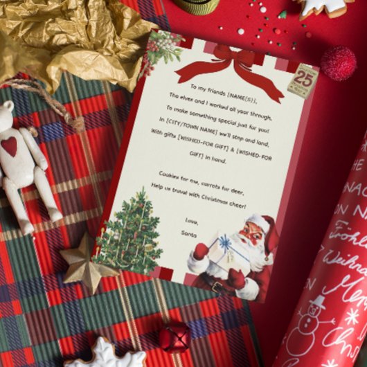 Vintager Weihnachtsbrief - Rhymne Einladung