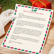 Vintager Weihnachtsbrief von Santa