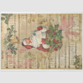 Vintager Weihnachtsdekouver Seidenpapier