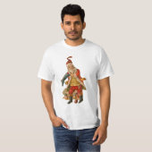 Vintager Weihnachtsdruck T-Shirt (Vorne ganz)
