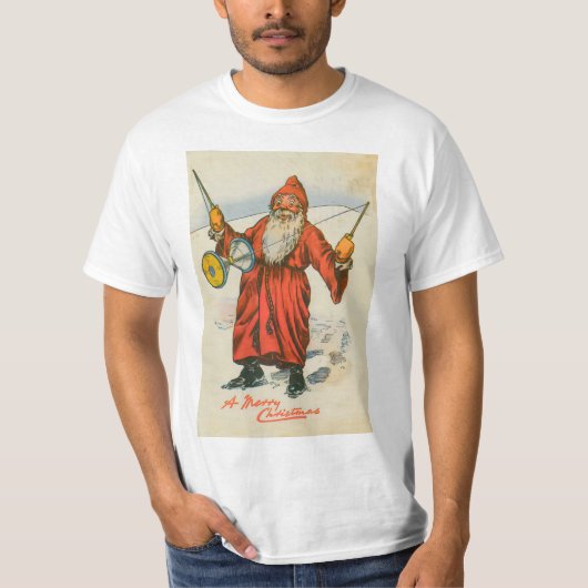 Vintager Weihnachtsdruck T-Shirt (Vorderseite)