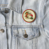 Vintager Weihnachtself mit Pilz Button (Beispiel)