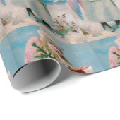 Vintager Weihnachtsengel Geschenkpapier (Rolleneckpunkt)
