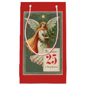 Vintager Weihnachtsengel Kleine Geschenktüte (Vorderseite)