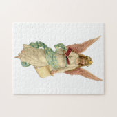 Vintager Weihnachtsengel mit Buch Puzzle (Horizontal)
