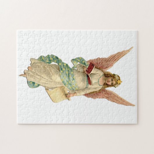 Vintager Weihnachtsengel mit Buch Puzzle (Horizontal)