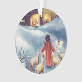 Vintager Weihnachtsengels-SchäferNativity Ornament (Vorderseite)