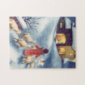 Vintager Weihnachtsengels-SchäferNativity Puzzle (Horizontal)