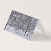 Vintager Weihnachtsfahrer in modernen Schneescards (Rückseite)