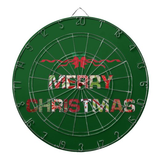 Vintager Weihnachtsfeiertag Dartscheibe (vorne)