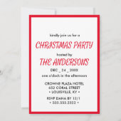 Vintager Weihnachtsfeiertag Einladung (Rückseite)