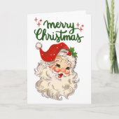 Vintager Weihnachtsfeiertag Feiertagskarte (Vorderseite)