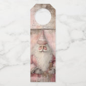 Vintager Weihnachtsfeiertag Flaschenanhänger (Vorderseite)