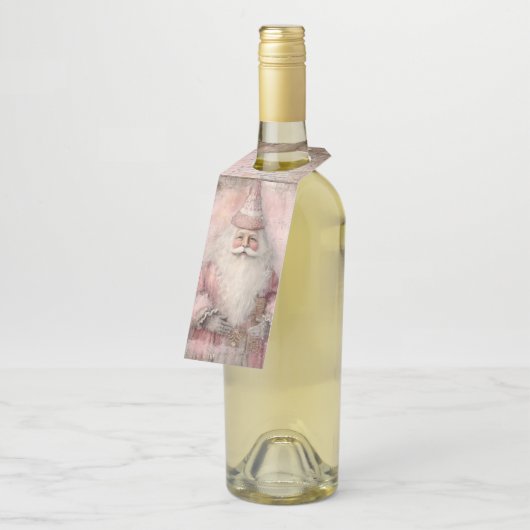 Vintager Weihnachtsfeiertag Flaschenanhänger (Angewinkelt)