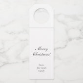 Vintager Weihnachtsfeiertag Flaschenanhänger (Rückseite)