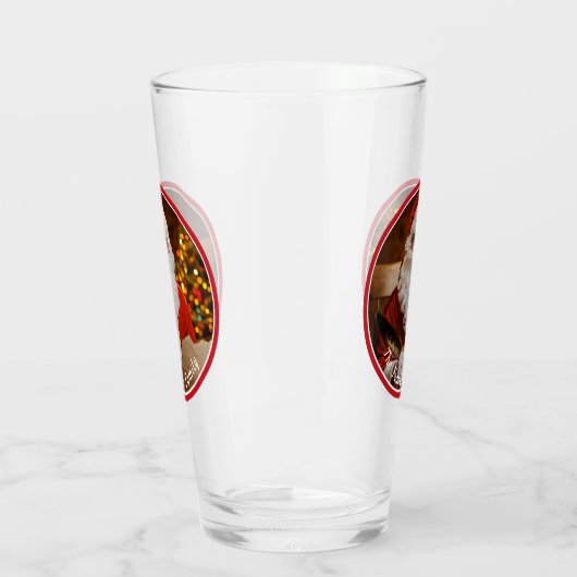 Vintager Weihnachtsfeiertag für den Weihnachtsmann Glas (Links)