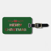 Vintager Weihnachtsfeiertag Gepäckanhänger (Vorderseite horizontal)
