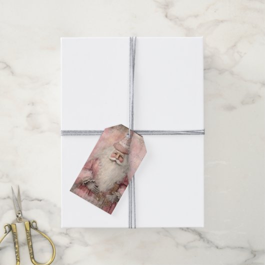 Vintager Weihnachtsfeiertag Geschenkanhänger (Mit Garn)