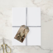 Vintager Weihnachtsfeiertag Geschenkanhänger (Mit Garn)