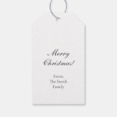 Vintager Weihnachtsfeiertag Geschenkanhänger (Rückseite)