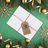 Vintager Weihnachtsfeiertag Geschenkanhänger