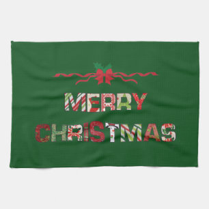 Vintager Weihnachtsfeiertag Geschirrtuch