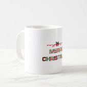 Vintager Weihnachtsfeiertag Kaffeetasse (Vorderseite Links)