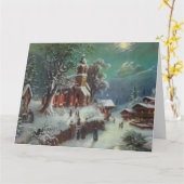 Vintager Weihnachtsfeiertag mit Genmalereien Karte (Gelbe Blume)