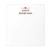 Vintager Weihnachtsfeiertag Notizblock (Vorderseite)