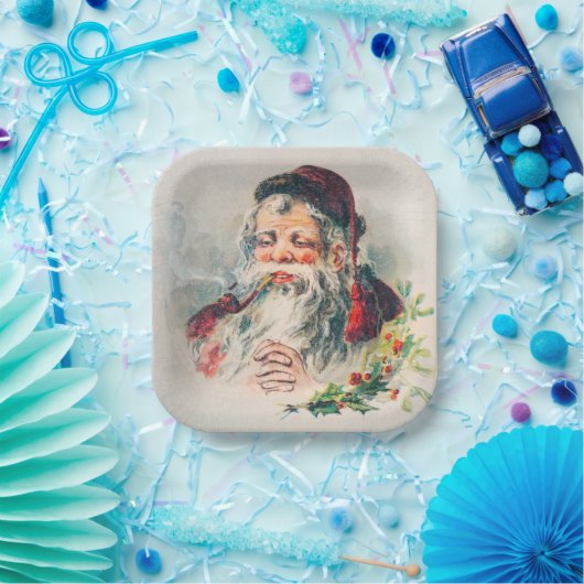 Vintager Weihnachtsfeiertag Pappteller (Party)