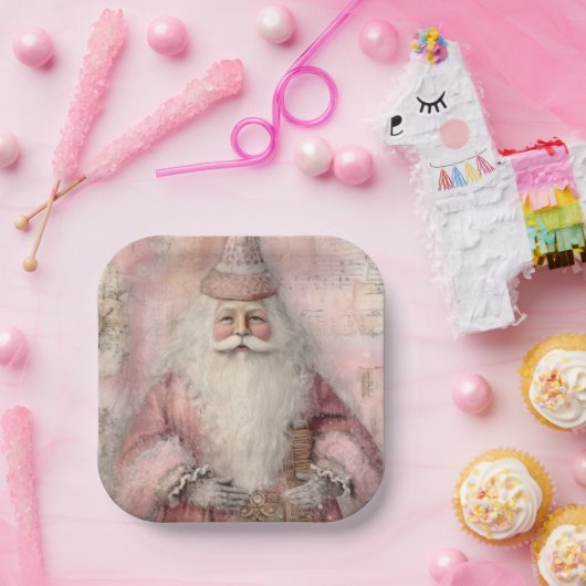 Vintager Weihnachtsfeiertag Pappteller (Party)