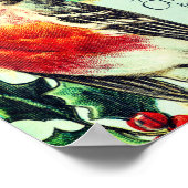 Vintager Weihnachtsfeiertag Poster (Ecke)