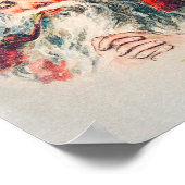 Vintager Weihnachtsfeiertag Poster (Ecke)