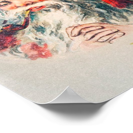 Vintager Weihnachtsfeiertag Poster (Ecke)