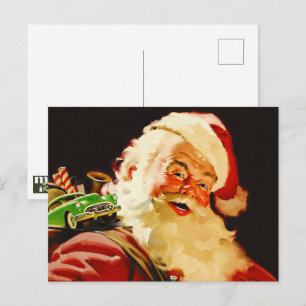 Vintager Weihnachtsfeiertag Postkarte