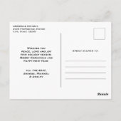 Vintager Weihnachtsfeiertag Postkarte (Rückseite)