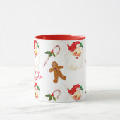 Vintager Weihnachtsfeiertag Tasse (Zentrum)