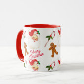 Vintager Weihnachtsfeiertag Tasse (Vorderseite Links)