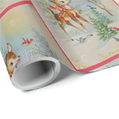 Vintager Weihnachtsfest Geschenkpapier (Rolleneckpunkt)
