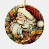 Vintager Weihnachtsfest Keramik Ornament (Vorne)