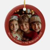 Vintager Weihnachtsfest Keramik Ornament (Hinten)