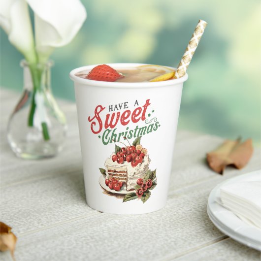 Vintager Weihnachtsfest Pappbecher (In Situ)