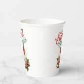 Vintager Weihnachtsfest Pappbecher (Rechts)